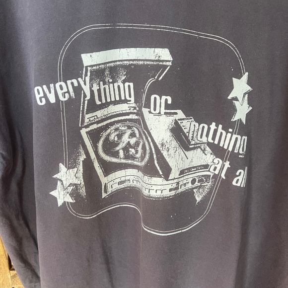 Foo Fighters Everything or Nothing At All 2024 Tour Shirt 2XL Official Blue - Picture 2 of 7